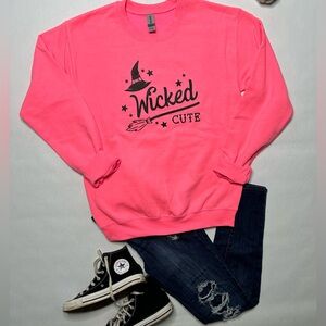 Custom Halloween sweatshirt, crewneck size small